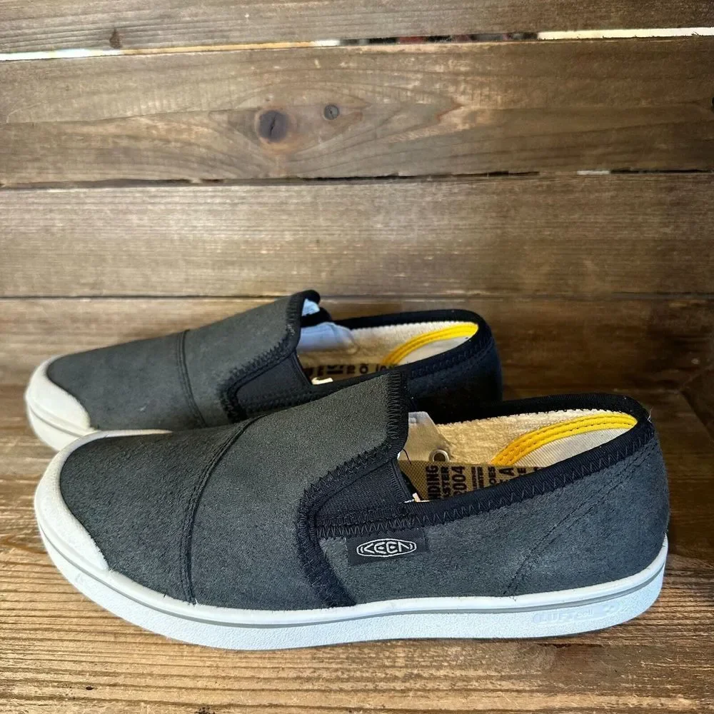New Mens Keen Eldon Harvest Black Suede Sneakers Shoes Slip On Walking‎ Size 7.5